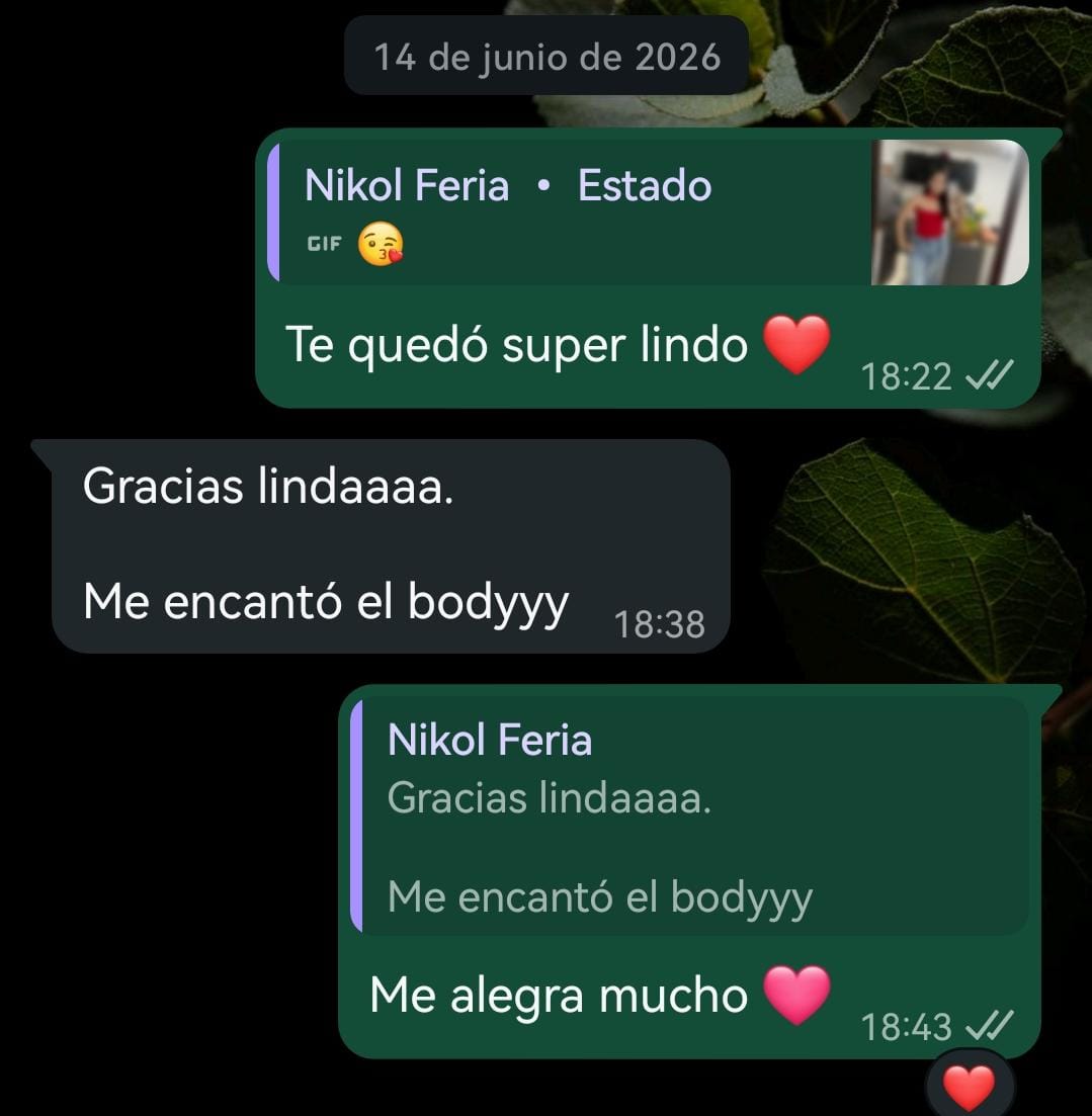 Cliente MONVAL: “Me encantó el bodyyy”